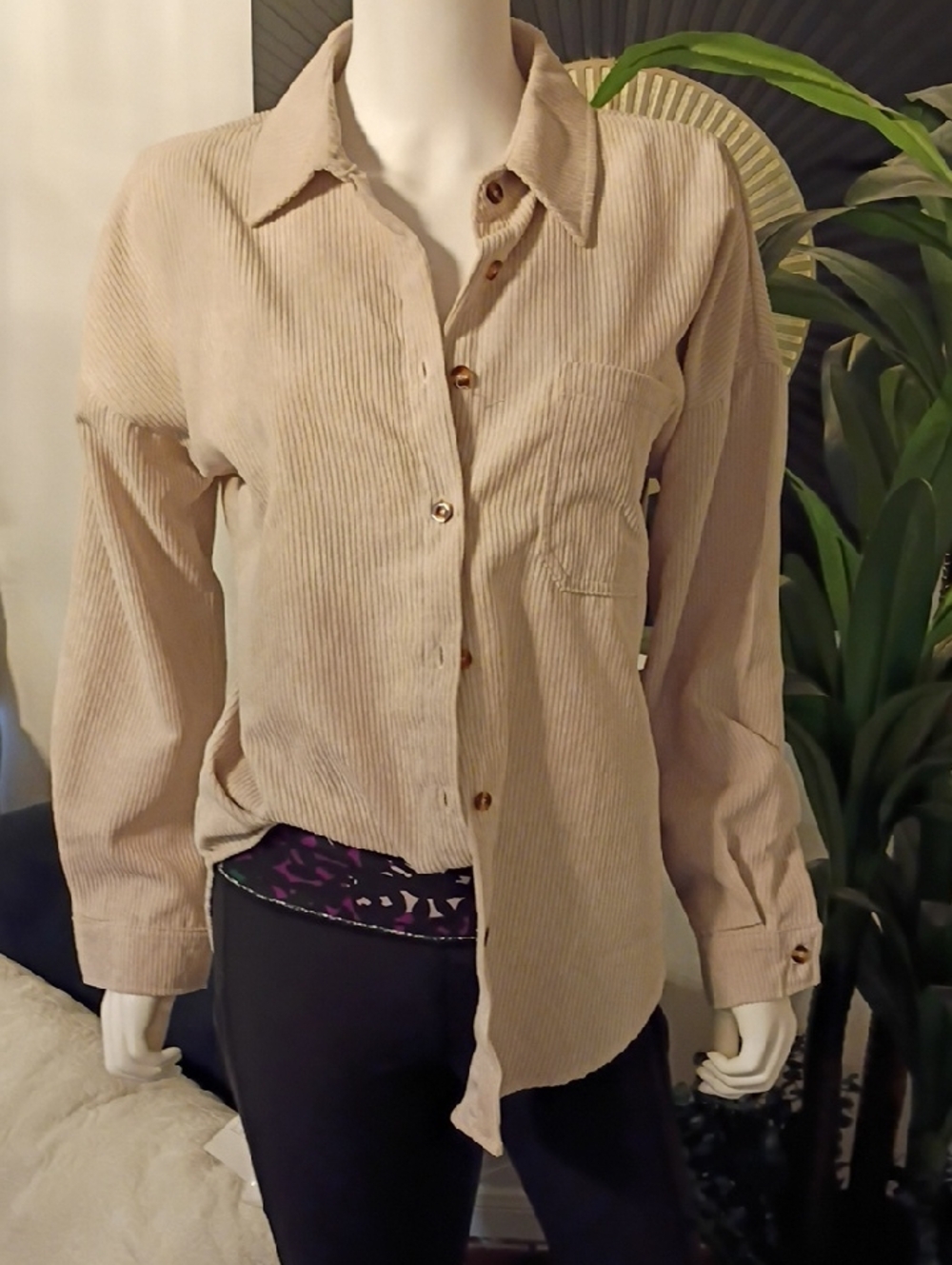 Women's Beige Corduroy Shorts - Neutral Tan Summer Style
